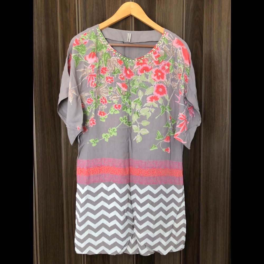Anthropologie Blank London Floral Beaded Dress